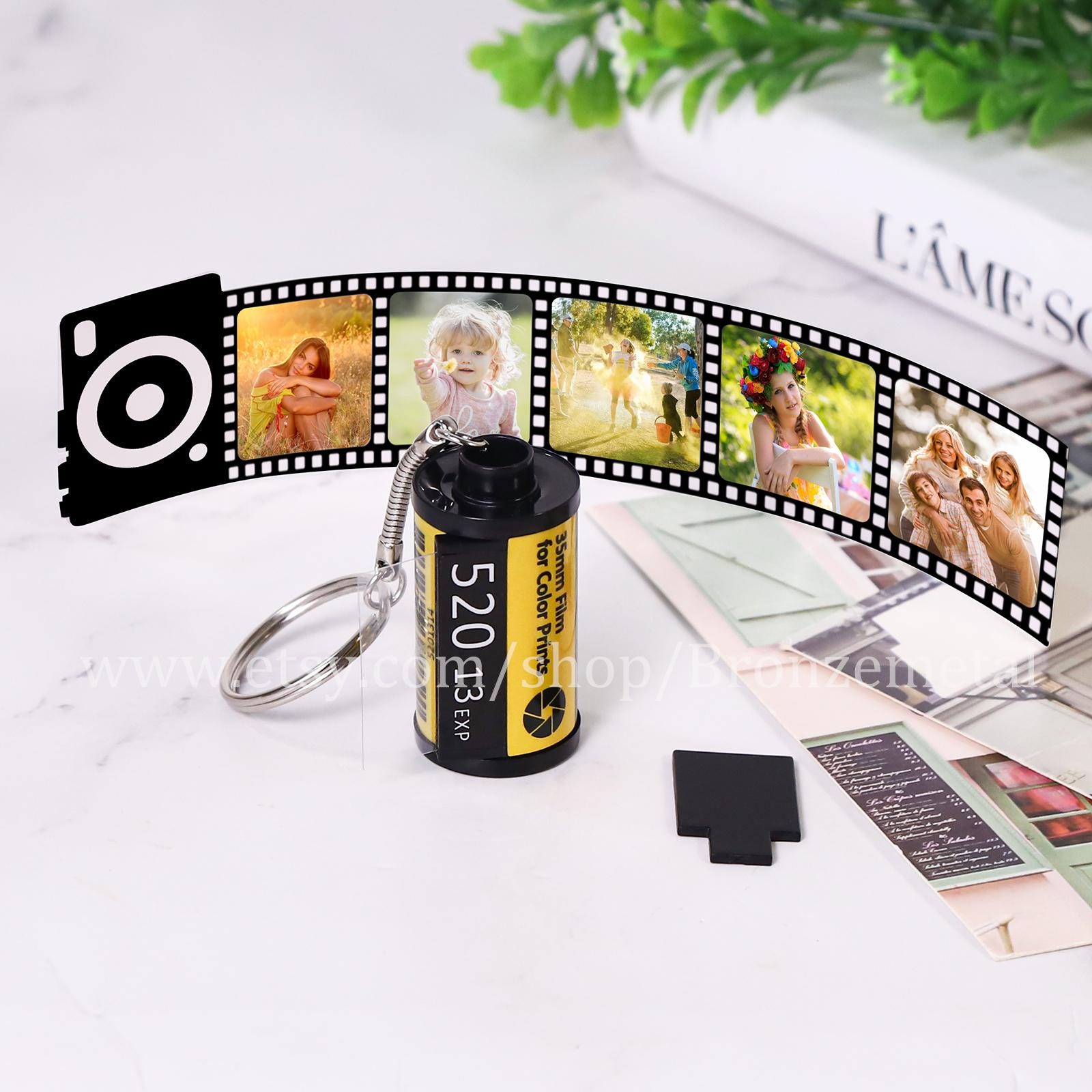 Sublimationsfilmrolle Schlüsselanhänger leer, Kamerarolle Schlüsselanhänger, personalisierter Fotofilmrolle Schlüsselanhänger, doppelseitiger Sub Fotos Film Schlüsselanhänger