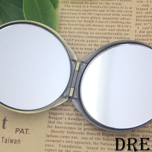 Ebauches de miroirs compacts en vrac Miroir de poche DIY Miroir grossissant en verre 65 mm Miroir compact DIY portable image 7