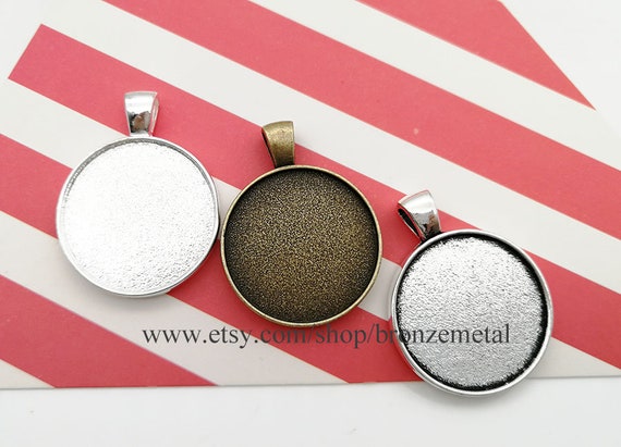 Double Sided Pendant Setting-pendant Blank 25mm 30mm Double Sided - Main Image