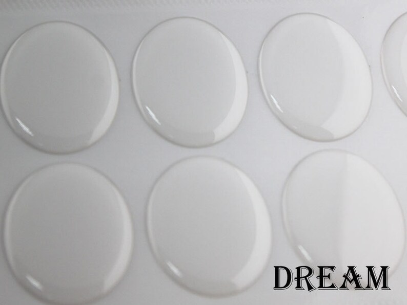 Oval Clear Epoxy Stickers Handmade Resin Domes Epoxy Resin Etsy