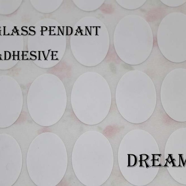 Double Sided Adhesive - Oval Glass Pendant Adhesive. Easy to Use Strip. Alternative to Glaze for Pendant Trays. Dry Adhesive