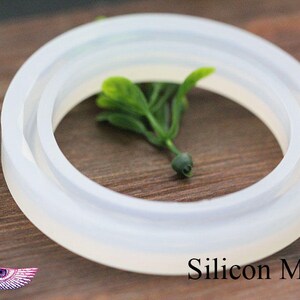 Bangle Silicon Mold Flexible Resin Mold Bracelet Gem Mold DIY Jewelry Epoxy Mold Rhombic Bracelet Mold Resin Bangle Mold image 2