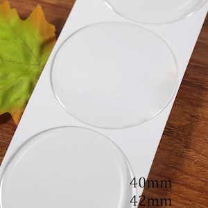 Round Clear Epoxy Stickers, Circle 3D Epoxy Dome Lens Stickers-40mm and 42mm