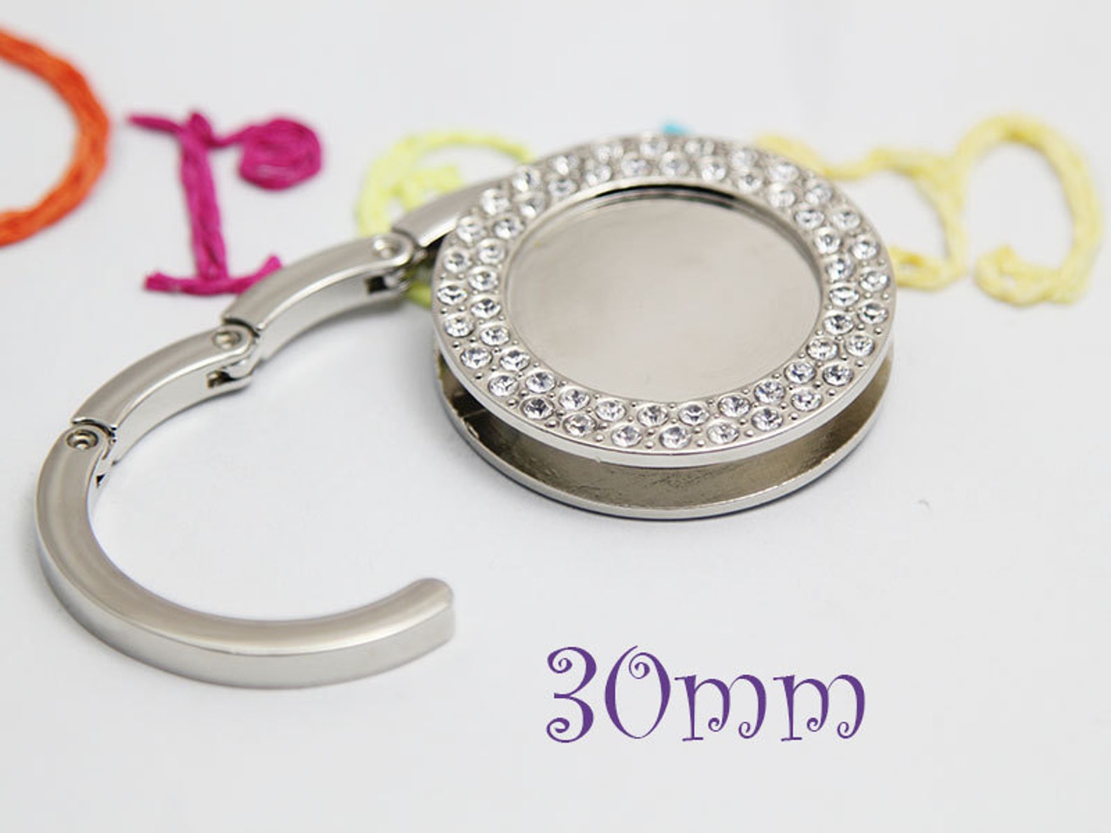 Purse Hanger 30mm Custom photo folded purse hanger Etsy