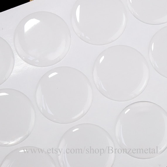 1.25 Inch Round Clear Epoxy Stickers, Circle 3D Epoxy Dome Lens