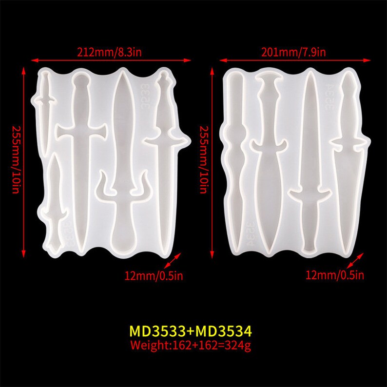 Dagger Resin Mold Epoxy Sword and Axe Molds for Resin Casting Etsy