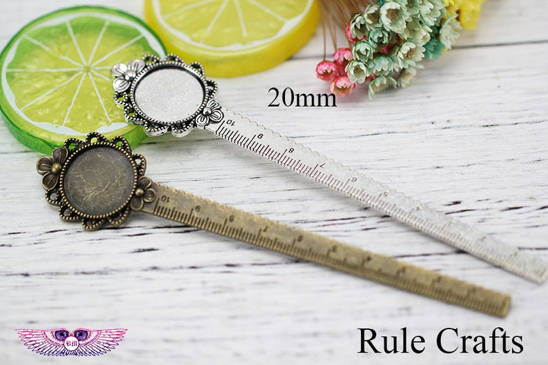 Glass Rule Tray - 10pcs 20mm Rule Bookmark Blank-round Gass Pendant ...
