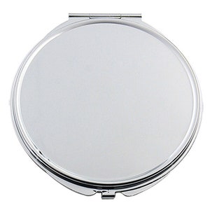 Ebauches de miroirs compacts en vrac Miroir de poche DIY Miroir grossissant en verre 65 mm Miroir compact DIY portable image 2