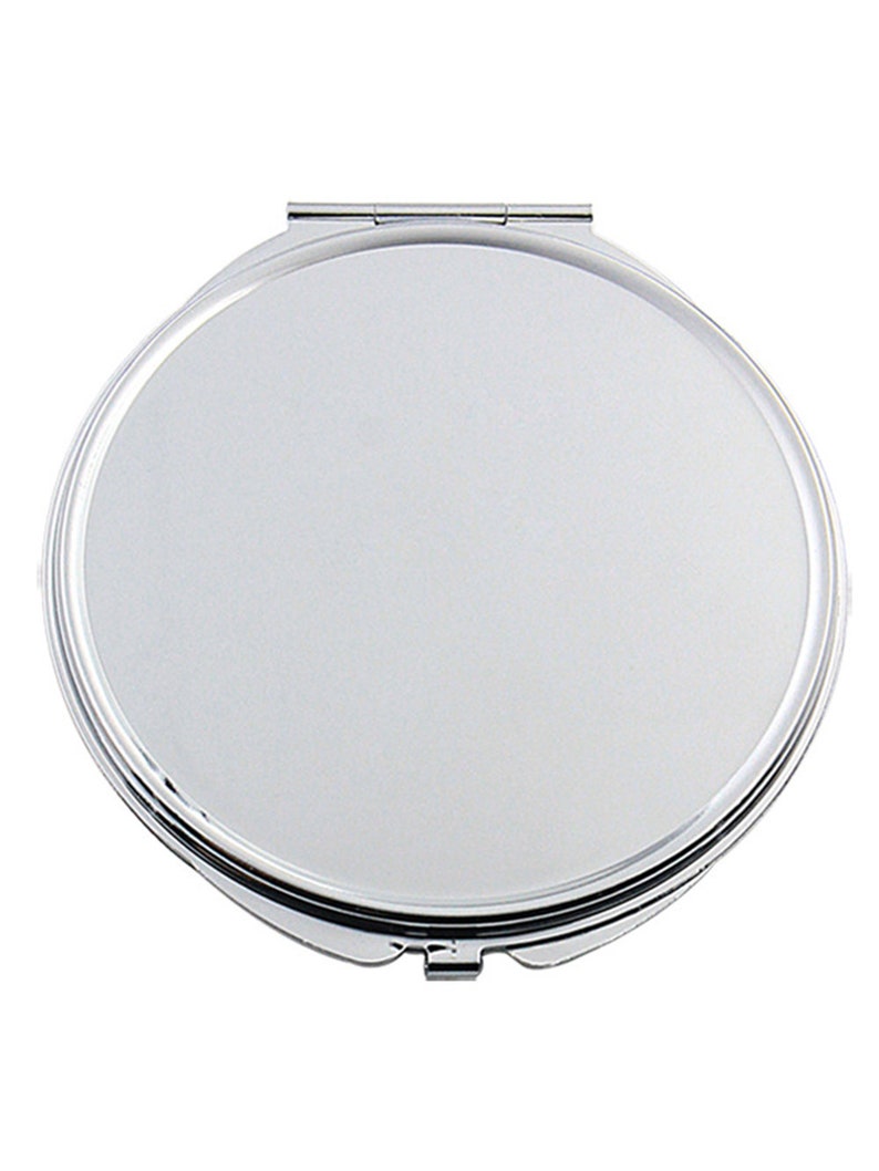 Ebauches de miroirs compacts en vrac Miroir de poche DIY Miroir grossissant en verre 65 mm Miroir compact DIY portable image 2