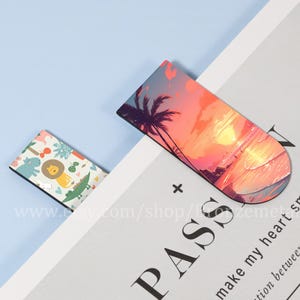 10 Stück Sublimations Lesezeichen leer, Lesezeichen Mockup, einseitige Sublimation Lesezeichen Magnete leer, faltbares magnetisches Lesezeichen für Kinder