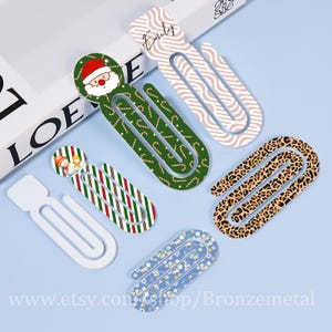 10pcs trombone acrylique pour sublimation signet vierge, signet pour sublimation thermique, sublimation simple face, trombones géants, maquette de signet
