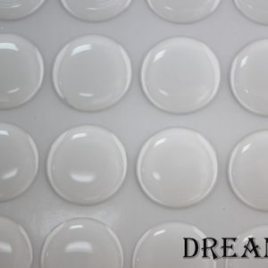 15mm Round Clear Epoxy Stickers, White Paper Sheet, Prefect for Jewelry handmade