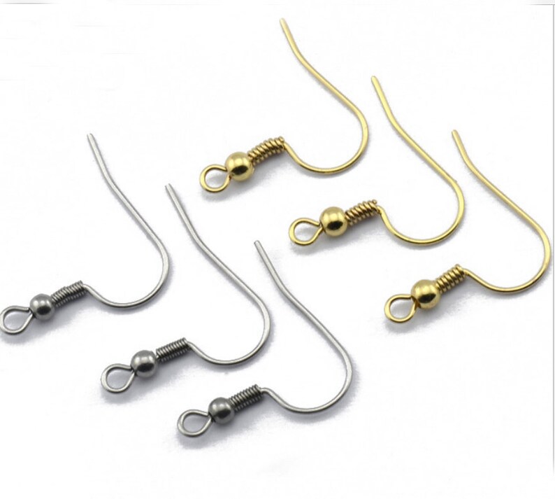 Stainless Steel Earring Wires Fish Earring Post 100PCS Etsy