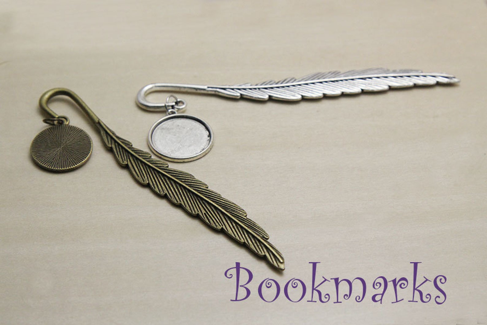5 DIY Bookmark Kits Vintage Feather Bezel Bookmark Setting Etsy UK