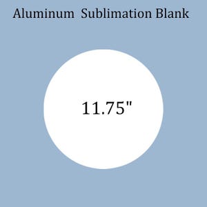 20pcs White Aluminum Sublimation CIRCLE BLANK, 11.75&quot; Single Sided Sublimation Blanks, Round Sublimation Ornaments, Man Cave Sublimation
