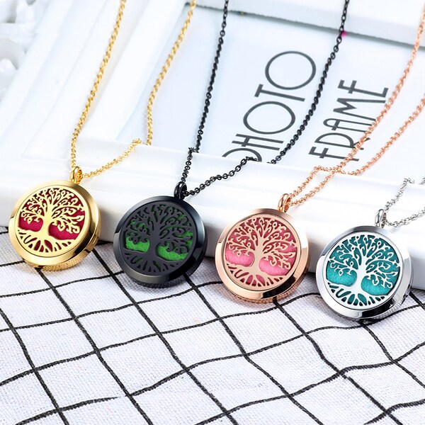 Aromatherapy Essential Oil Diffuser Pendant Locket - 316 Stainless Steel Perfume Oil Pendant Mother's Gift