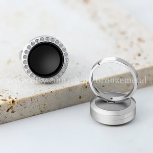 Magnetic Floating Locket Finger Rings - 20mm Floating Charm Ring Settings - Fillable  Glass Locket, Memory Locket, Locket Pendant