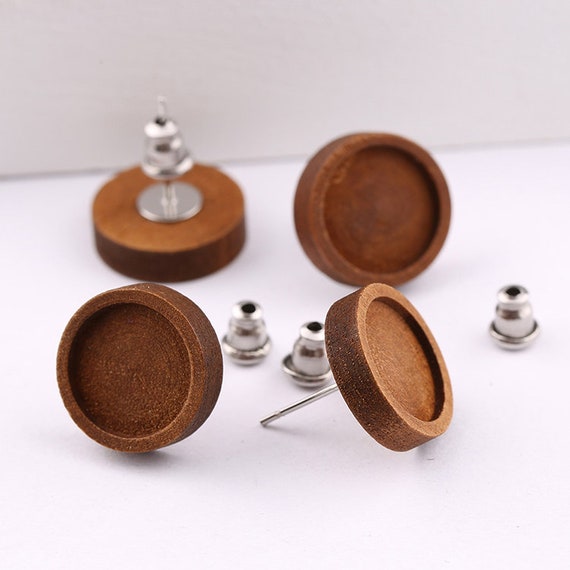 10pcs Antique Bronze Brass Lever Back Hoop Earring Components Fit 18mm Cabochons