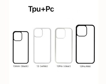 Estuche en blanco para sublimación - Estuches para teléfonos sublimados en blanco - Estuche móvil suave de TPU + PC con inserciones de aluminio para iphone 7 a iphone 15