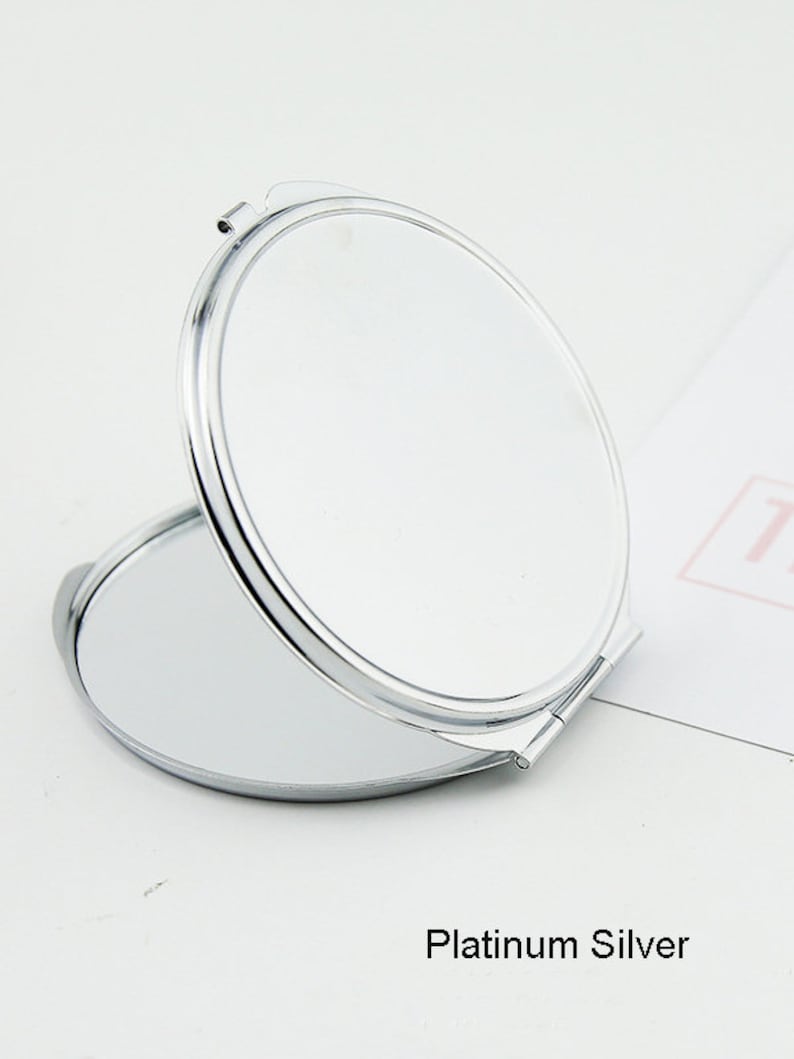 Ebauches de miroirs compacts en vrac Miroir de poche DIY Miroir grossissant en verre 65 mm Miroir compact DIY portable image 3