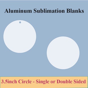 3,5 "Runde Insert Sublimation Aluminium Blank Disc - Metall Sublimation Kreis Rohlinge für Handwerk DIY