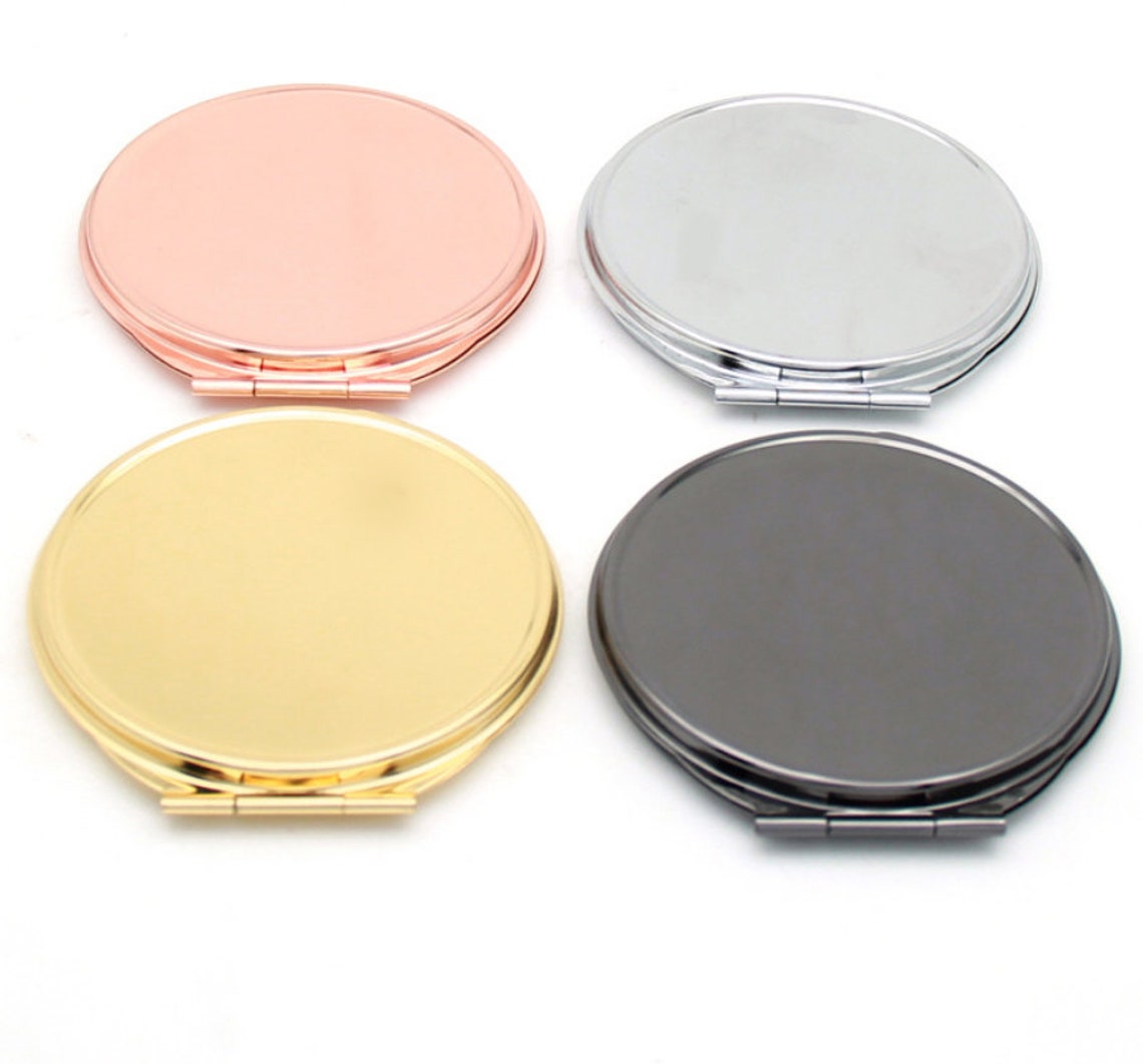 50mm Compact Mirror Blank Bronze Pocket Blank Compact Etsy