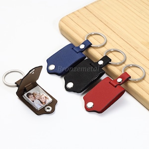 Personalized Photo Leather Keychain, Sublimation Leather Keychains, Faux Leather Keyring Blanks, Mens Keychain Photo, Picture Keychain
