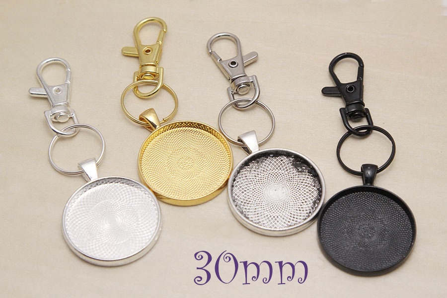 10 pcs/lot Key Ring Key Chain 60mm Long Round Split Keychain with Chain and  Jump Rings Jewelry Making Bulk Supplies 3 Sizes (Kc Gold, 30mm(1.18inch))