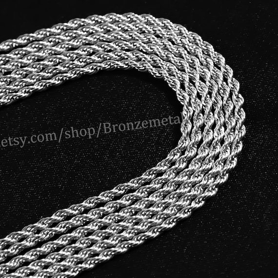 Collana Catena In Acciaio Inox 3 Mm &ndash; Lunghezza 18, 20 O 24 Pollici