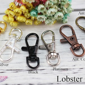 Economical Swivel Hook Keychain - Large Lobster Clasp - Lobster Closure -Lobster Key Chain- N colors