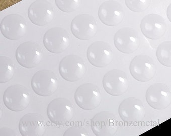 Round Clear Epoxy Stickers, small mini epoxy domed dots 6mm 8mm 9mm 10mm 11mm 12mm