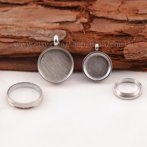 Mini Floating Locket - Memory Glass Locket - Floating Charm Locket Pendant - Rotate Clear Lockets for Ash Hair Photo Mother&#39;s Gift