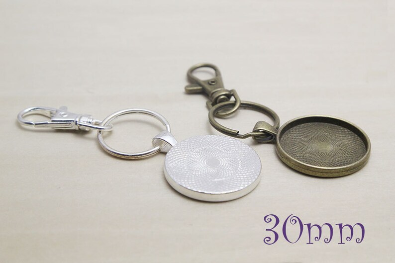 Complete Round Key Chain Kits 1.2 Inch 30mm Circle Etsy