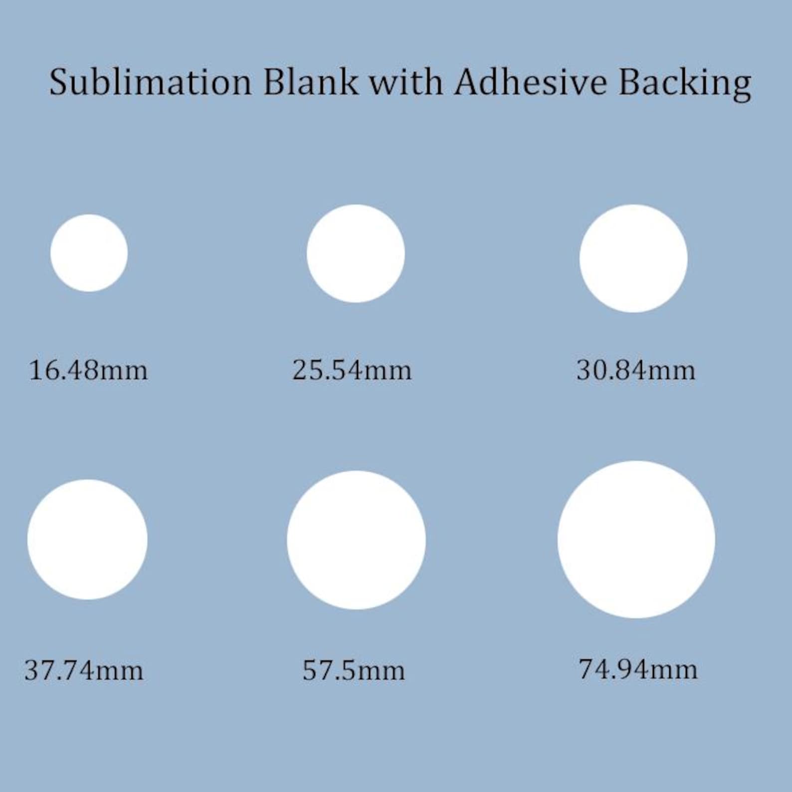 Mini Sublimation Disc 20pcs Circle Aluminum Sublimation With Adhesive Backing, Aluminum Blank ...