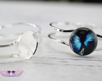 Armbandblanks met 25 mm ondiepe tand, ronde ring, manchet, verstelbaar, onbewerkte armband, manchetarmband blanco