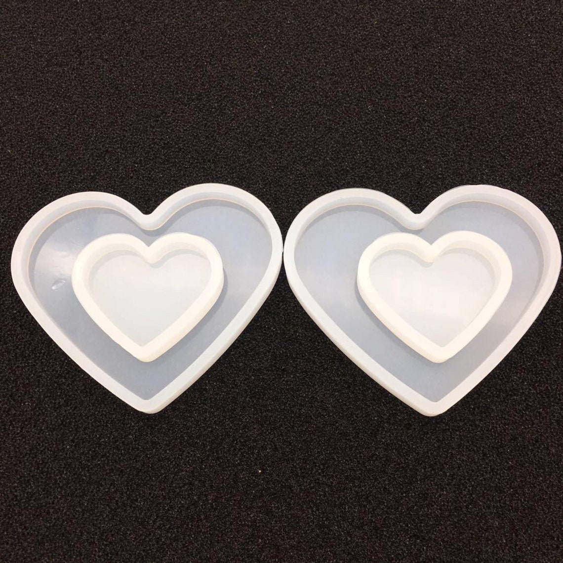Silicon Resin Mold Heartshaped Resin Silicone Mold Epoxy Etsy