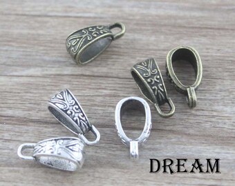 10pcs Large Pendant Bails-Beads Bails-Pinch Bails