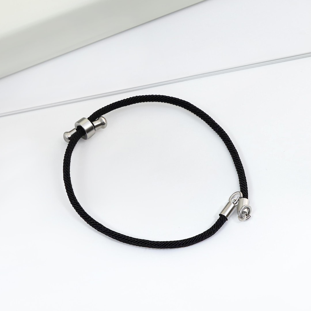1PCS Adjustable String Bracelet - Black Adjustable Half Finished ...