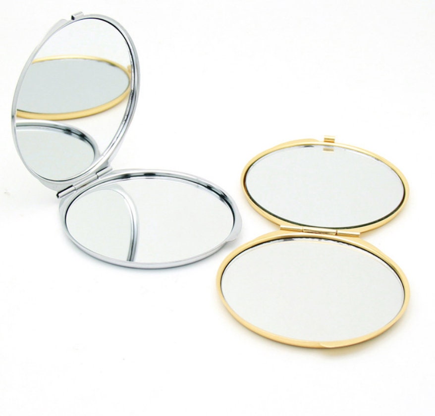 50mm Compact Mirror Blank Bronze Pocket Blank Compact Etsy