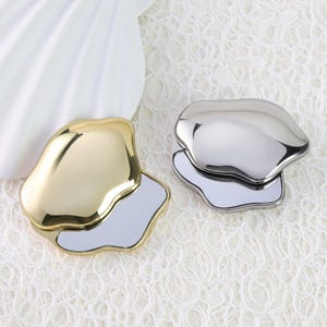 Blank Cloud Mirror for Engraving – Glossy Metal Handheld Pocket Mirror (10 Kits)