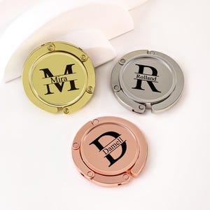 Custom Name Folding Purse Hanger - Personalised Letter Purse Holder - Unique Custom Table Hook,Bag Hanger-Bag Holder Party Gifts for Friends