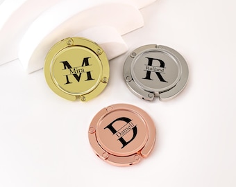 Custom Name Folding Purse Hanger - Personalised Letter Purse Holder - Unique Custom Table Hook,Bag Hanger-Bag Holder Party Gifts for Friends