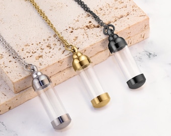 Pendentif Boule En Verre Ouvrable - Pour Garder Un Souvenir (cheveux De Bébé, Message...)