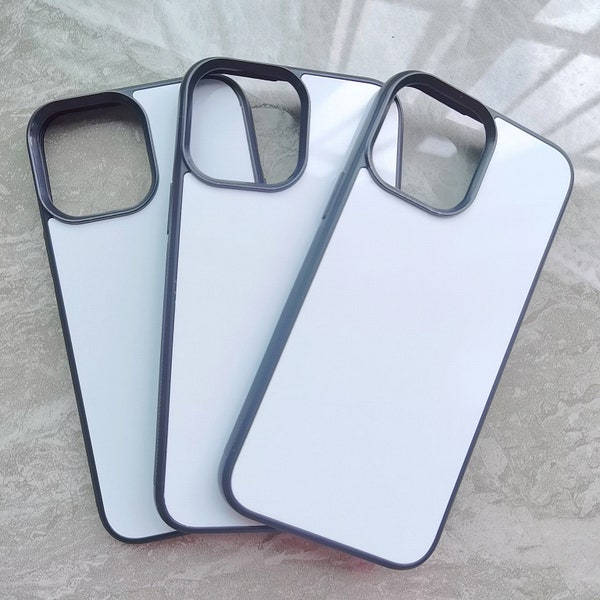 5 Pack Sublimation Blanko Hülle für iPhone - Phone Cases Blanks | Weiche TPU+PC Handyhülle mit Aluminiumeinsätzen für das iPhone 7 bis 15