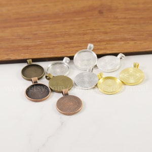 40- 20mm Cabochon Rohlinge - Lünette Cabochon Einstellungen - Anhänger Rohlinge