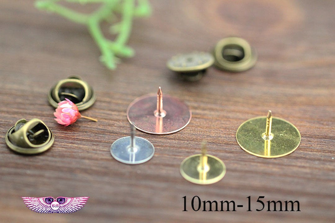 Flat Butterfly Tie Tack Blanks, Glue Tie Tack Scatter Pin, Blank Tac