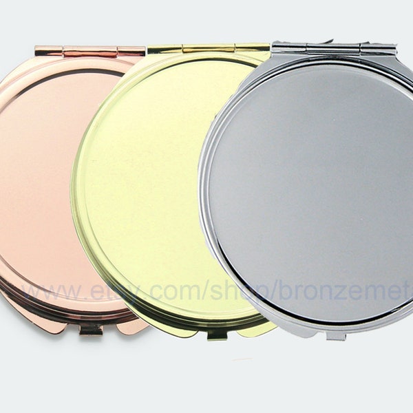 Compact Mirror Bulk - Pocket Mirror Blank for Customize - DIY Small Travel Folding Mirrors for Purse