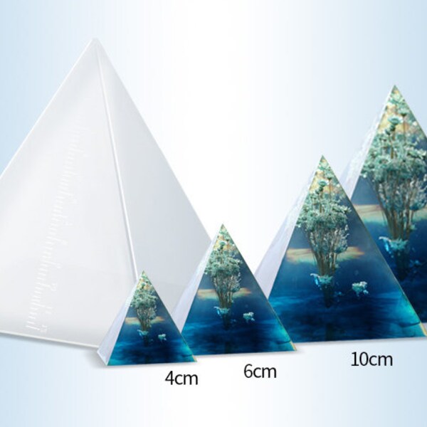 Silicona molde de resina - gran pirámide forma de silicio molde- molde de silicona DIY - molde de silicio de resina - para la decoración del hogar -molde de resina epoxi