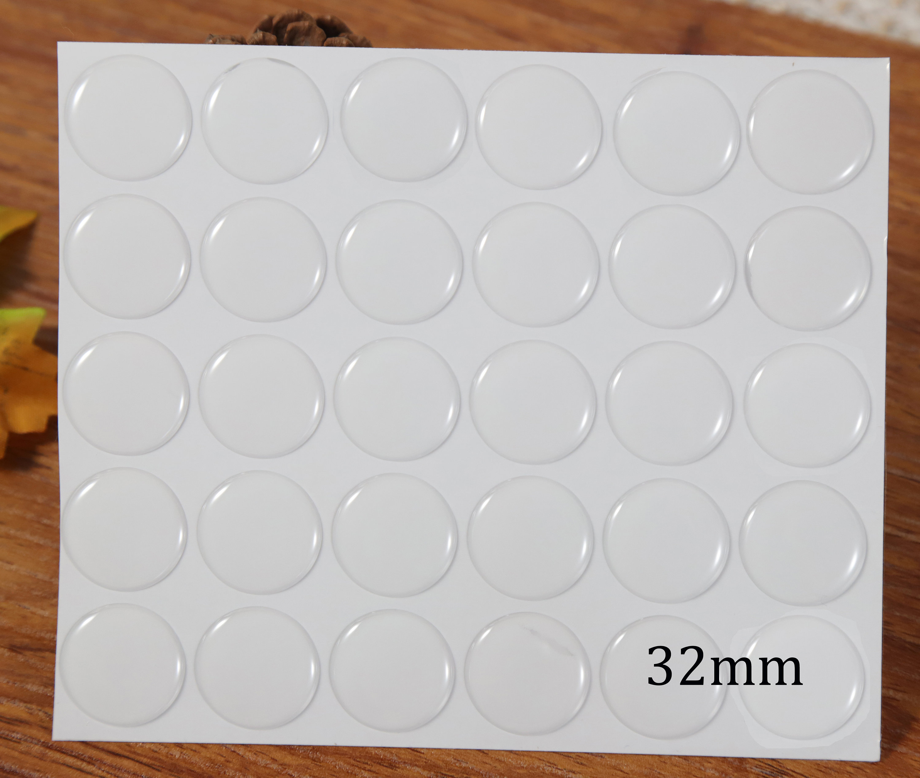 20 cupole rettangolari in plastica trasparente, autoadesive, per balsami per labbra, per fai da te, biglietti regalo, Natale, impermeabili, biadesivi, copertura per soldi, ornamenti decorativi