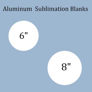 20 Stück Metall Sublimationskreis BLANKS, 6 ", 8 ""Einseitige Sublimation, runde Weihnachtsverzierungen Sublimation, Sublimationsrohlinge Weihnachten."
